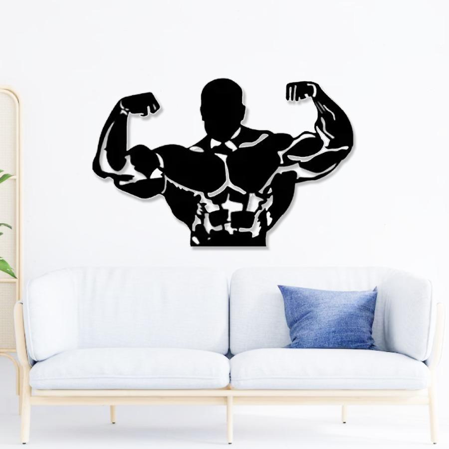 Body Builder Metal Wall Art